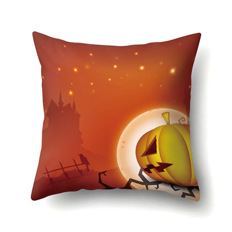Halloween Polyester Kissenbezug Auto Lendenkissen Kürbis Sofa Kissenbezug Heim Wohnzimmer Kissenbezug