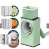 Coupe-légumes multifonction avec panneau en acier inoxydable, design à manivelle pour la cuisine maison, préparation de repas, tranchage de légumes