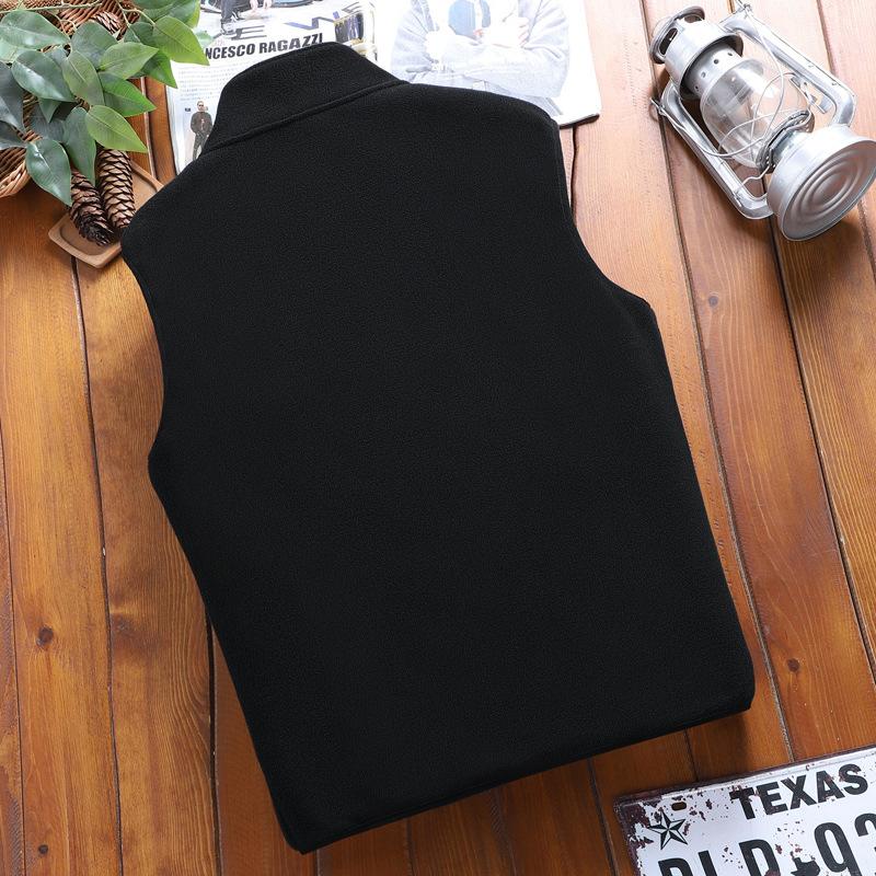 Weste für Herren, lässig, modisch, Stehkragen, Plüsch, verdickt, vielseitig, Tanktop, großes Herren-Tanktop