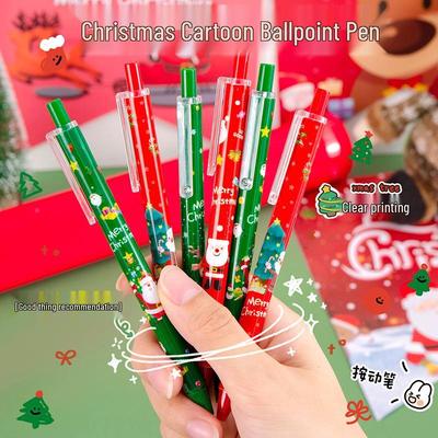 Christmas Push Button Creative Stationery Pen - Holiday Prize Gift for Students