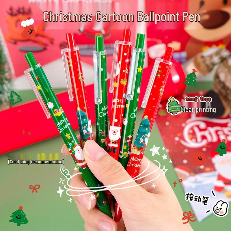 Cross-Border Christmas Cartoon Pen: Cute Neutral Black Ink for Exams & Practice