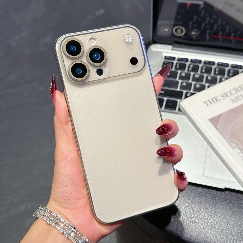 Ultra-Thin Apple 16 Frosted Soft Protective Case with Built-In Lens for iPhone 17 Pro Max