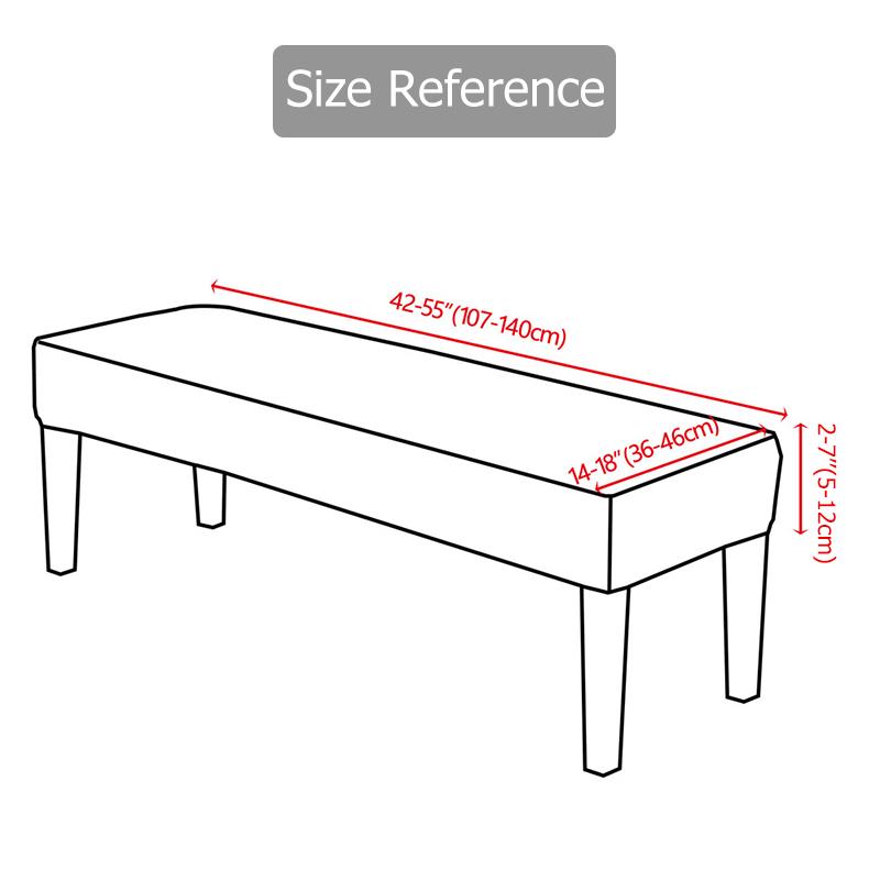 Rhombus Jacquard Bench Case For Bedroom Dining Room Room Elasticized Home Decorative Piano Makeup Chair Cases Anti -Dirty Long Seat Protector