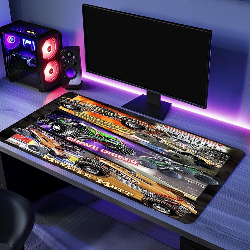 Monster Jam Mouse Pad - Non-Slip Rubber Base, Smooth Surface for Work,Gaming,Office,And Home Use, Desk Mouse Pad