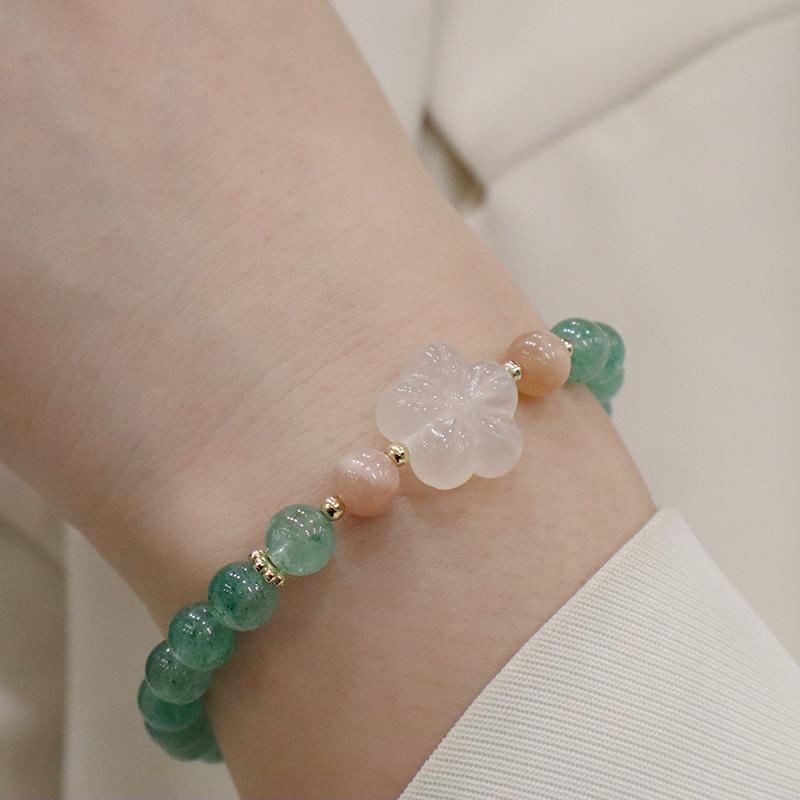 Green Strawberry Crystal Flower Bracelet Bracelet Bangles Women Fashion Jewelry Accessories Gift
