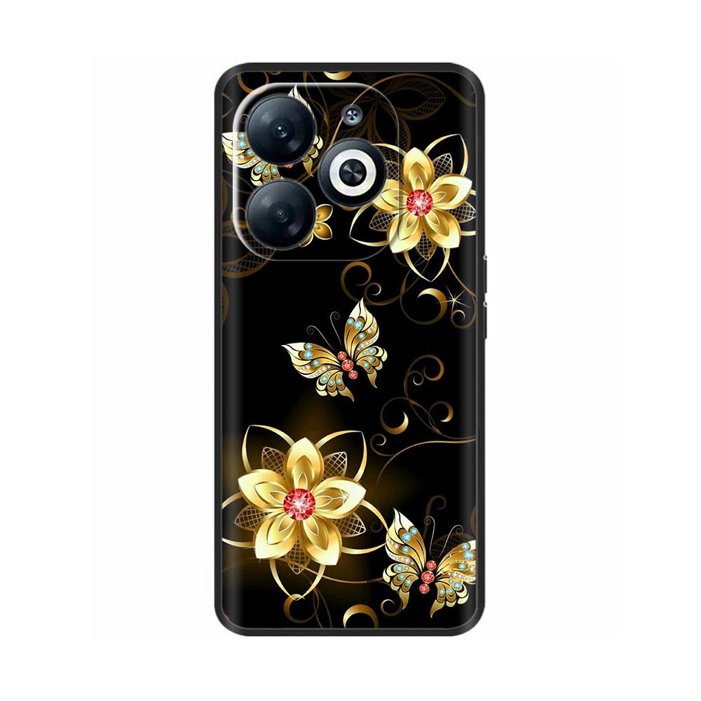 For Infinix Smart 8 Case Cover Funda Black Soft Silicone TPU Protective Phone Case For infinix Smart 8 Smart8 X6525 Bumper Coque
