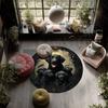 Viking Bear  Round Area Rug,Carpet Rug for Living Room Bedroom Sofa Playroom Decor,Non-slip Floor Mat