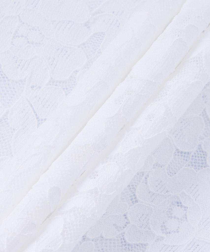 Mejongseupesyeol Side Gather Wrap Lace Skirt Pants - White / 21261465809Wht