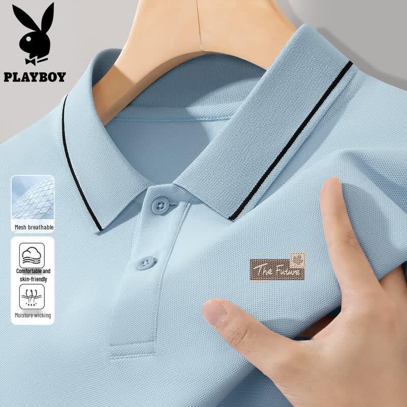 PLAYBOY Men s 2026 Summer Business Casual Polo Shirt 2XL