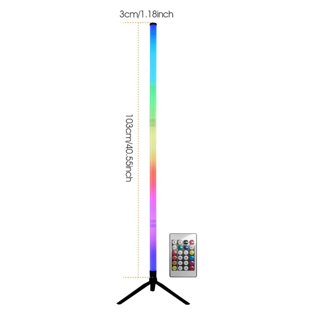Color Changing Corner Ambience Lamp Remote Control LED Floor Lamp For Bedroom Living Room
