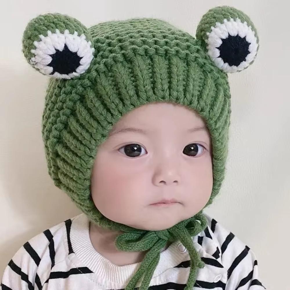 Frog Eyes Children Hats 1-3 Years Christmas Hat Fashion Baby Frog Hat  Boy/Girl