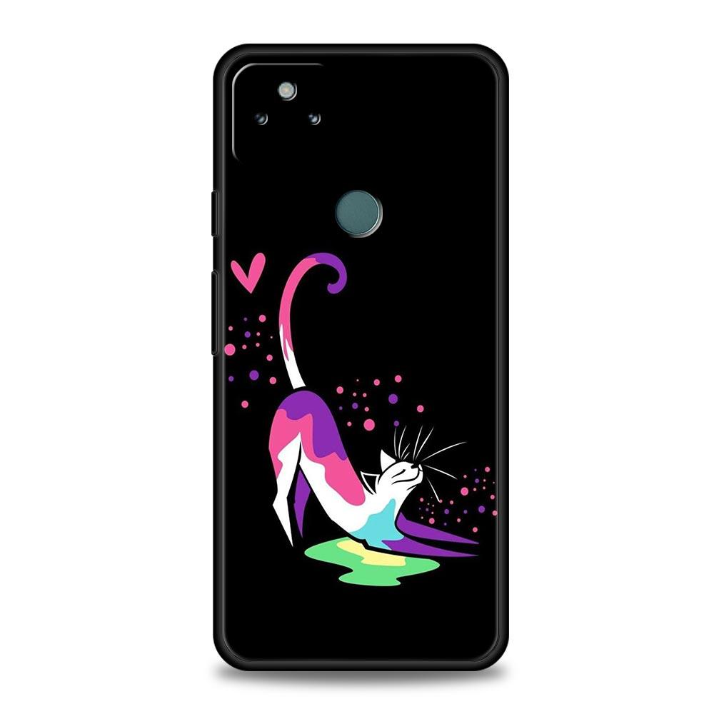 Colorful Cat Design Phone Case Cover for Google Pixel 10 9 8 7 6 9A 8A 7A 6A Pro Shockproof Soft TPU 9 Pro XL Shell Capas Fundas