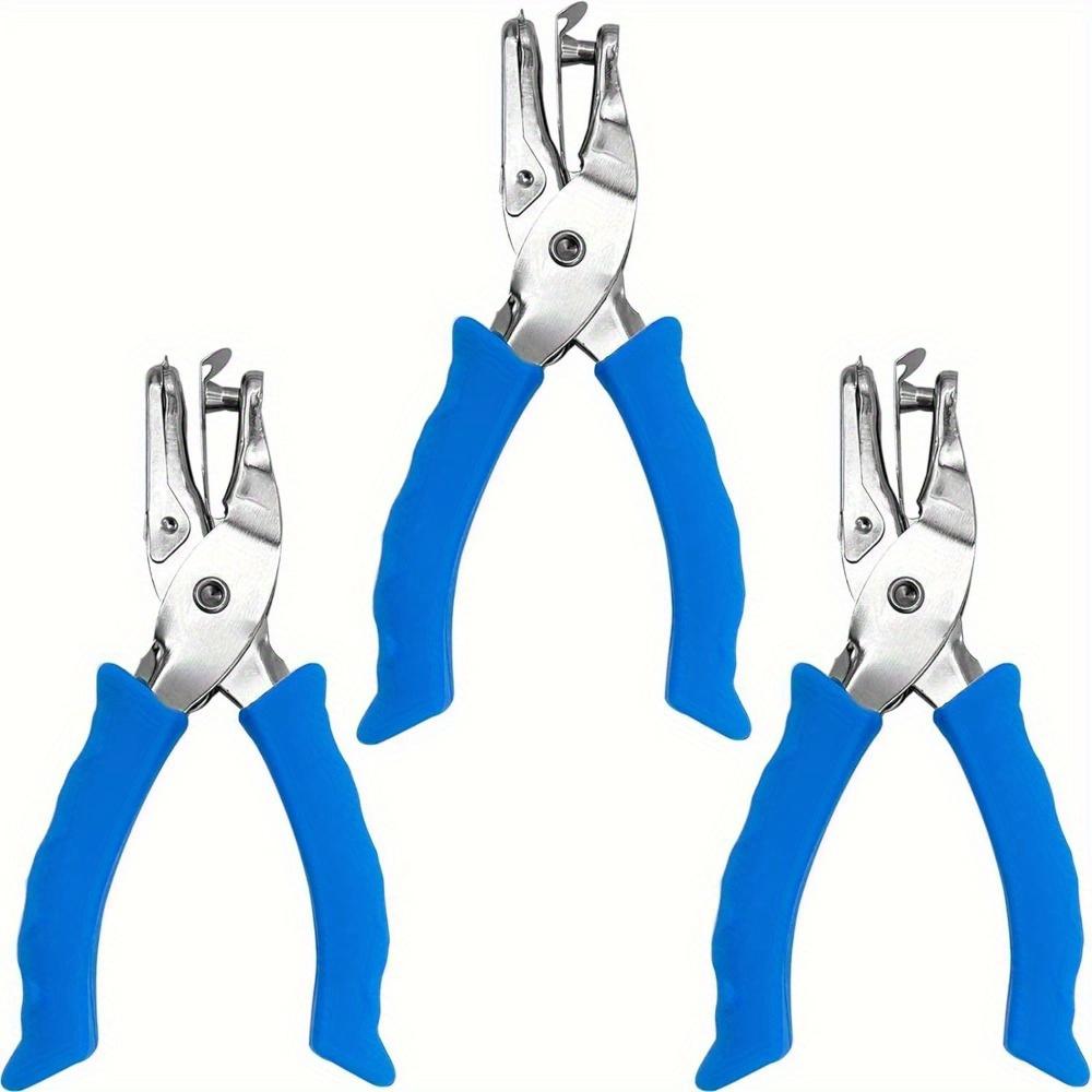 

3Pcs School Office Metal Single Hole Puncher Handheld Hole Puncher with Soft Grip 6mm Circle Shape DIY Paper Punch Binding Stationery Pink-3Pcs