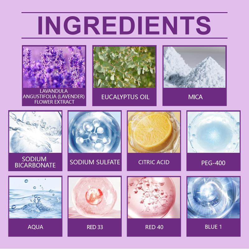 Oceaura Lavender Aromatherapy Shower Tablets Gentle Clean Nourish Skin Fresh Fragrance Long-Lasting Body Care