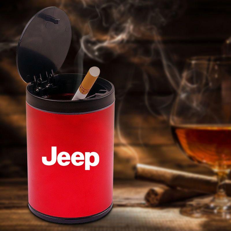 Portable Smoke Car Ashtray Cigarette Ash Ashtray Car Cup Holder Sticker For Jeep Renegade Wrangler Cherokee Compass Accessories AKY1