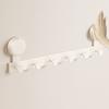 4/5/6 Hooks Suction Cup Door Hook Metal Waterproof Movable Clothes Hangers Rust-proof No Drilling Needed Towel Rack Wall Mounted
