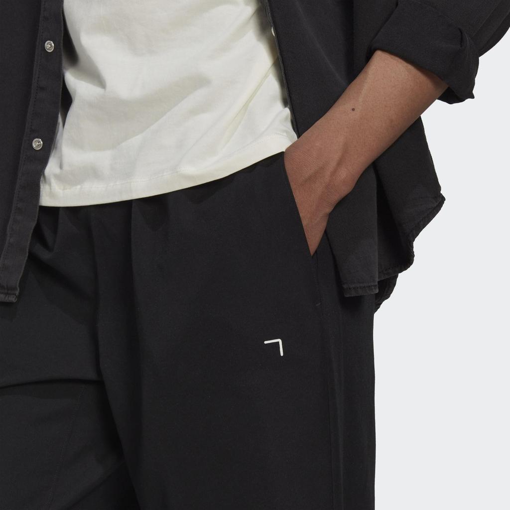 Adidas Solid Color Logo Jogger Pants Men Bottoms Black HN1933