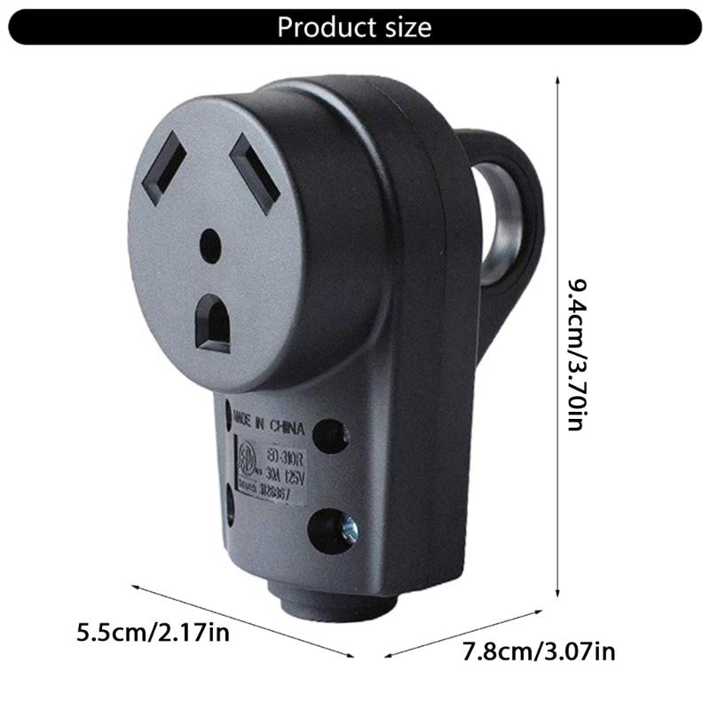 Campers 30A Receptacle Plug Male&Female Power Cord End 125V Plug Set Electrical Supplies Outlet for Caravans