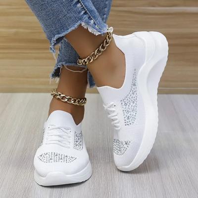 Wiosna 2024 Damskie Sneakersy Oddychające Casualowe Skarpetki Buty Sznurowane Damskie Buty Studentki Wulkanizowane Buty Zapatos Mujer90