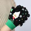 Men/Women Christmas Santa Gloves Thicken Touch Screen Winter Full Finger Mittens