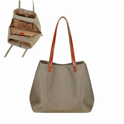 MORGEN SKY Women's Tote Bag, Commuter Bag, Shoulder Bag, Mother's Bag, Lightweight, A4 Size, Large Capacity, Shoulder Bag, Handbag, Solid Color,