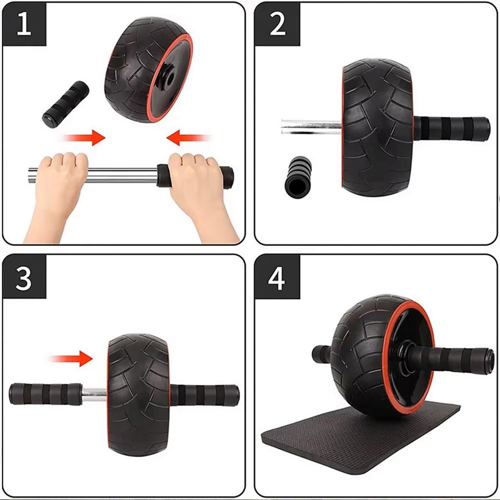 Ab Wheel With Mat - Black