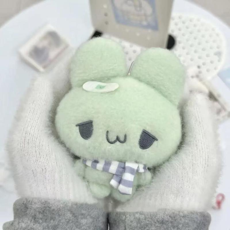 

Cute Band-Aid Rabbit Sweet Creative Cartoon Pattern Plush Toy Pendant Fashion Versatile Portable Decor Keychain Bag Charm Gift зелёный