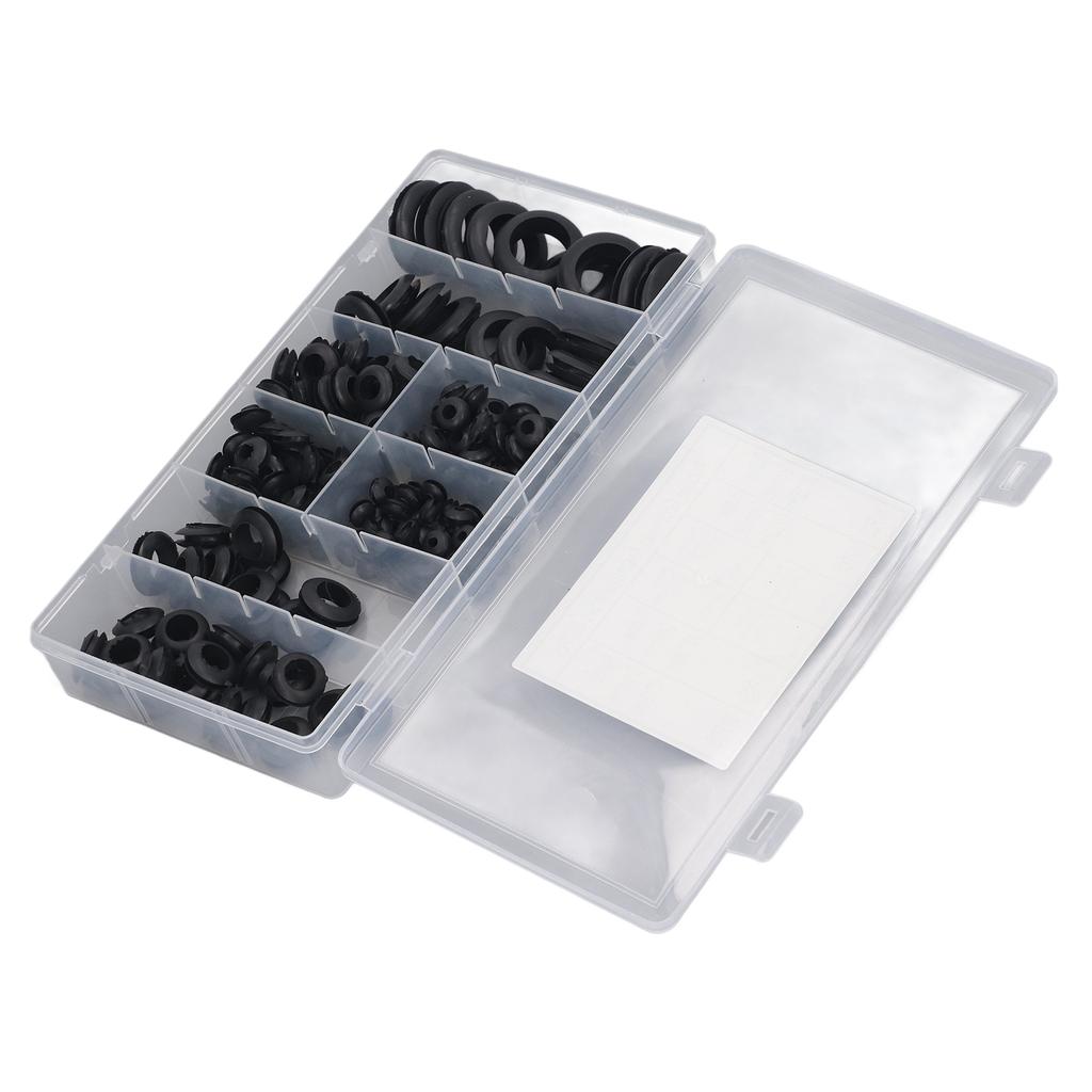 200 Pcs Rubber Grommet Waterproof Oil Proof Firewall Hole Plug Hard Wearing Eyelet Ring Gasket