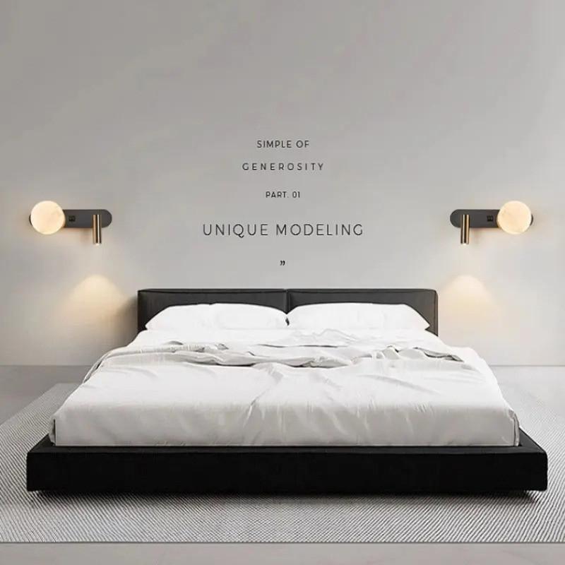 Modern Minimalist Wall Lamp Black/White Living Room Sofa Background Wall Decorative Lamp Luxury Bedroom Bedside Reading Light