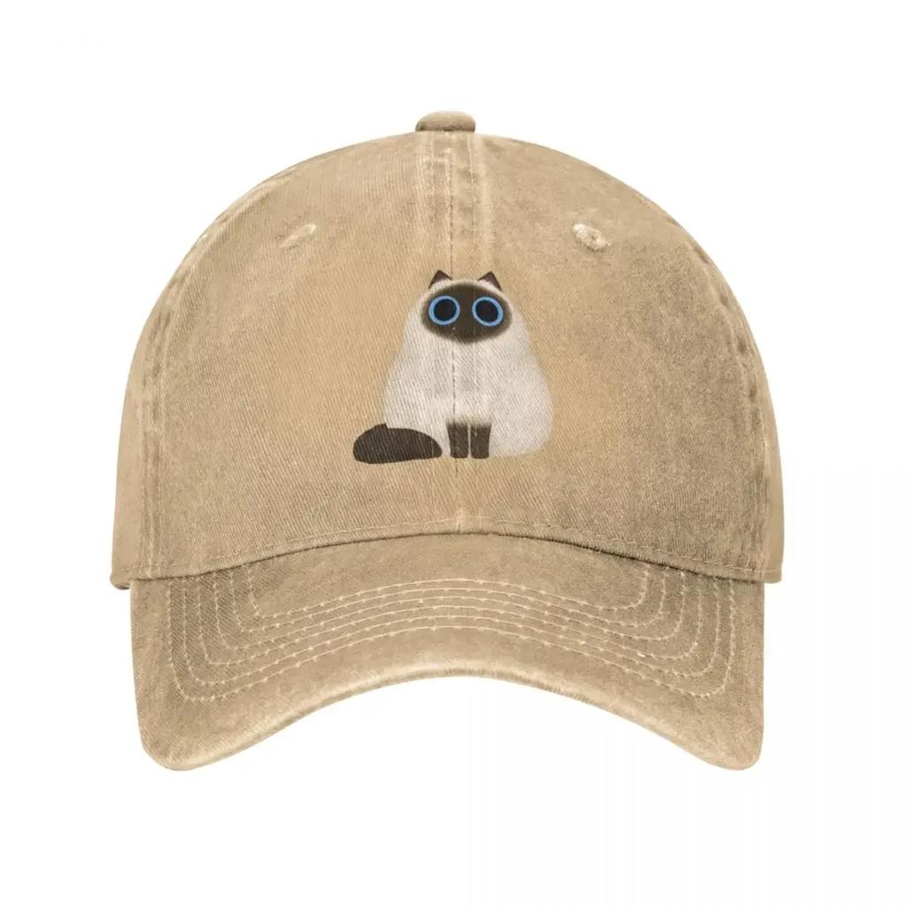 Himalayan Cat Baseball Caps Fashion Washed Denim Hats Outdoor Adjustable Casquette Sports Baseball Cowboy Hat