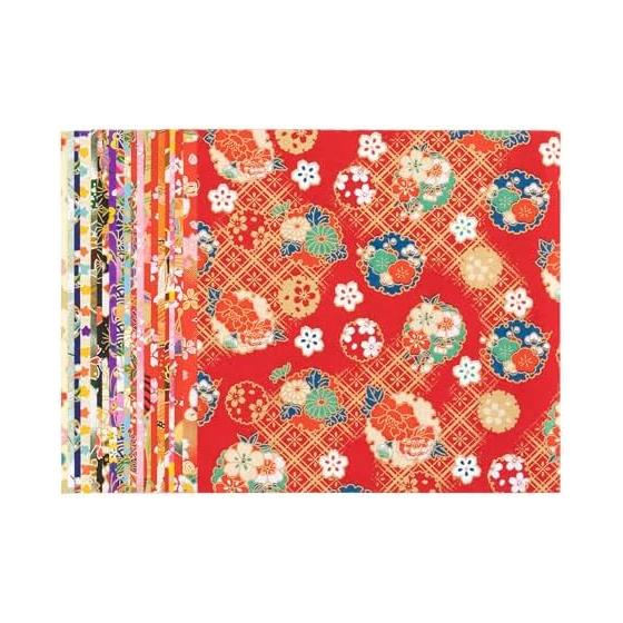Washi Kawasumi Specially Selected Hand Dyed Kyoto Yuzen Washi Chiyogami 15cm Various Patterns 20 Patterns Included