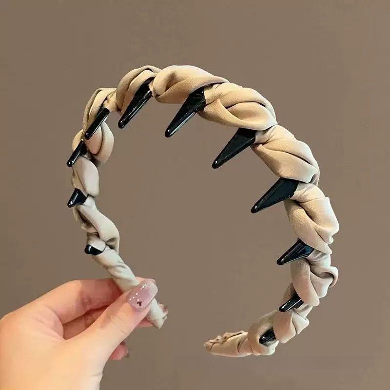 Retro Leopard Print Plush Headband - Non-Slip, Korean Style for Women, Perfect for Autumn and Winter Face Washing