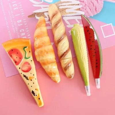 Creative Food Bread Ballpoint Pen Office Learning Supplies Fruit and Vegetable Pen Students Prize Gift Funny Pen