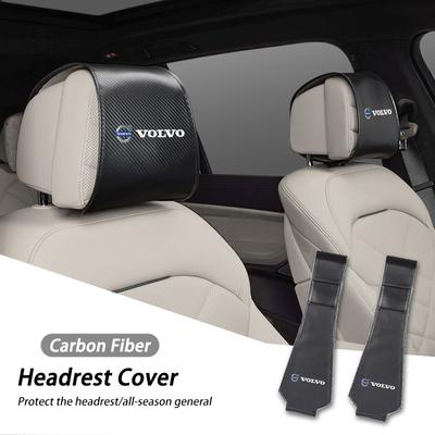 2PCS Car Seat Headrest Cover Anti-Dirty Protective Accessories For S80 V60 V70 XC60 S60 V90 V40 XC40 S90 XC90 R T6 V50 C30