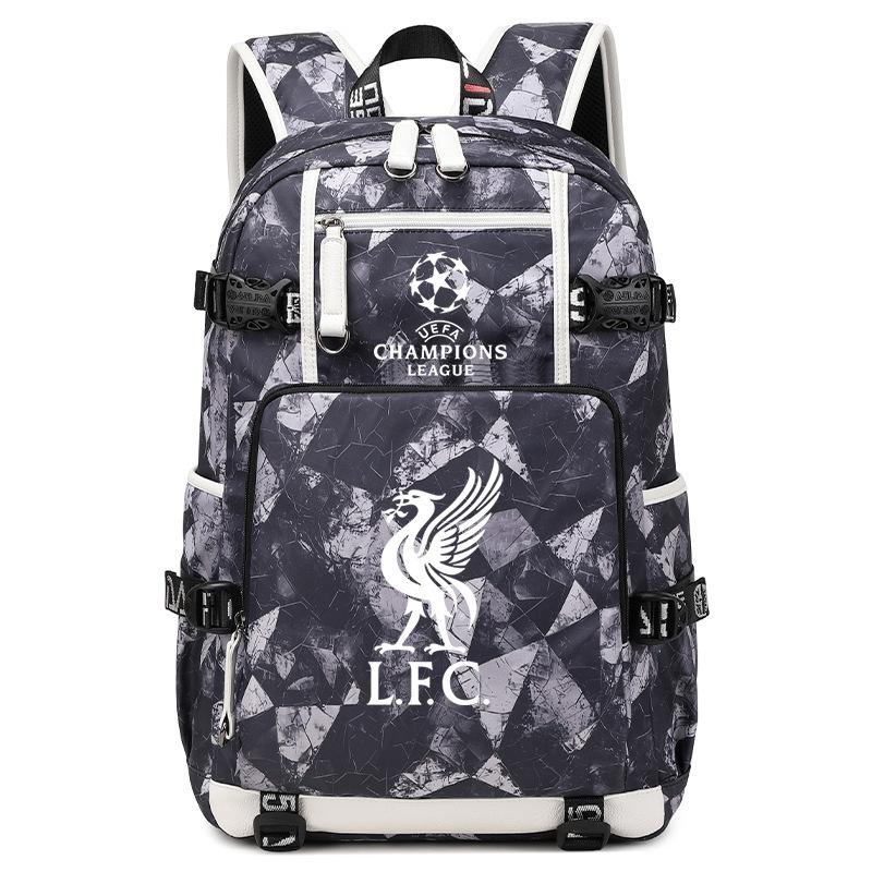 Football Printed Student Backpack Multifunctional Usb Interface Large Capacity Leisure Travel Backpack