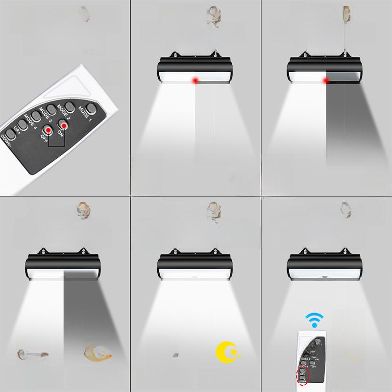 Luz de Pared Inductiva con Energía Solar con Control Remoto para Uso Interior/Exterior