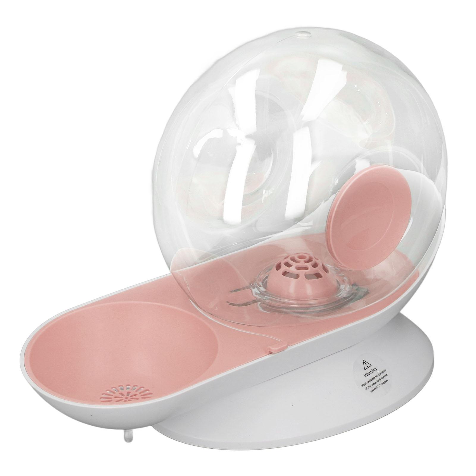 

Pet Water Dispenser Snail Shape Automatic Transparent 2.8L Large Capacity Drinking Fountain for розовый