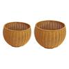 Practical Plastic Handwoven Basket Suitable For Storing Bread Vegetables And Kitchen Supplies