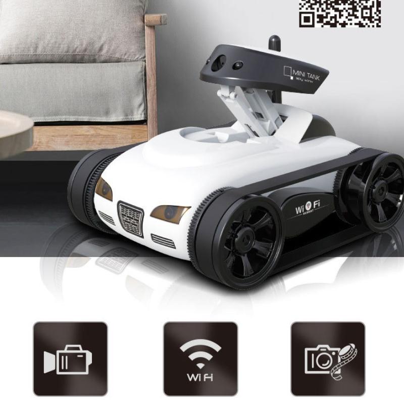 Wifi Mobile Phone Remote Control Four-channel Real-time Transmission Camera Small Tank Crawler Walking