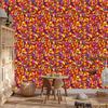 Stained Glass Wallpaper Red, Orange and Gold 50x1000