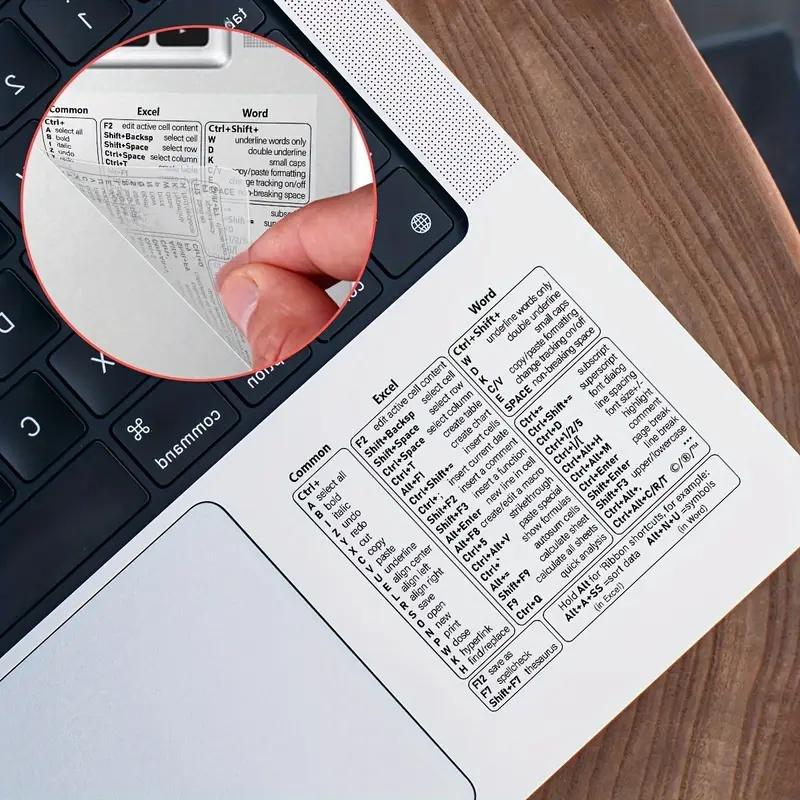 Clear Shortcut Keyboard Overlay for Excel & Word - PVC Quick Reference Guide for Windows PC/Laptop, Beige
