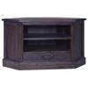 Day and Night - Day and Night Corner TV Cabinet Solid Mahogany Light Black 80x40x49 Cm