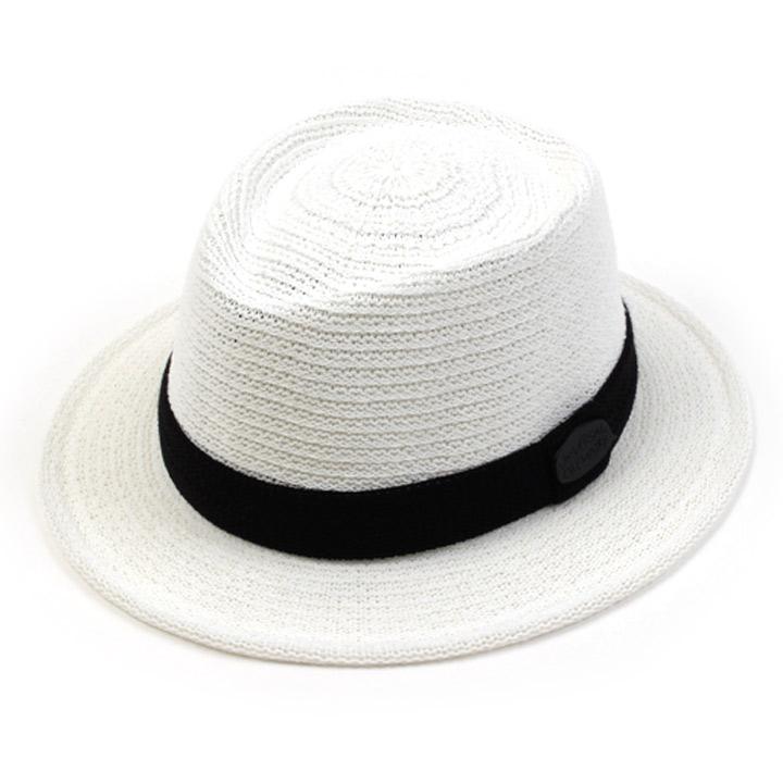 Yunibeosyeolkemiseuteuli Bk Metal Knit White Short Fedora