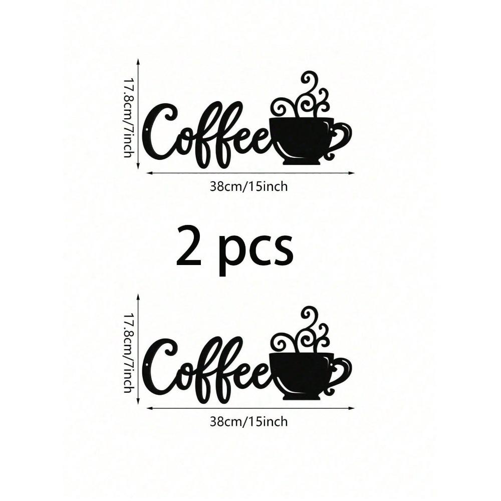 1pc Black Metal Wall Art Hanging Decor for Home Garden Living Room Kitchen Coffee Shop Holiday Gift