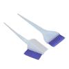 2 Stück Weiche Nylonhaare Strähnchenpinsel Applikator Doppelseitiger Haarfärbepinsel Kamm mit Glitzergriff Blau