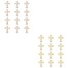 12Pcs Wooden Crosses for Crafts with Hole Jesus Ornament Wood Tags Hanging Cross Ornament Unfinished Cross for Decoupage