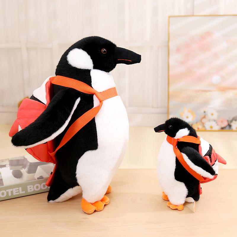 Adorable Penguin Plush Backpack Toy Gift For Girls Birthday With Soft Pp Cotton Filling