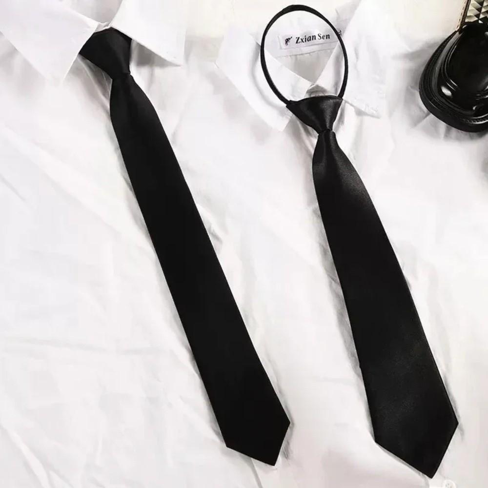 Clip On Zipper Tie Unisex Suit Zipper Neckties New Uniform Neck Tie  For Men Women
