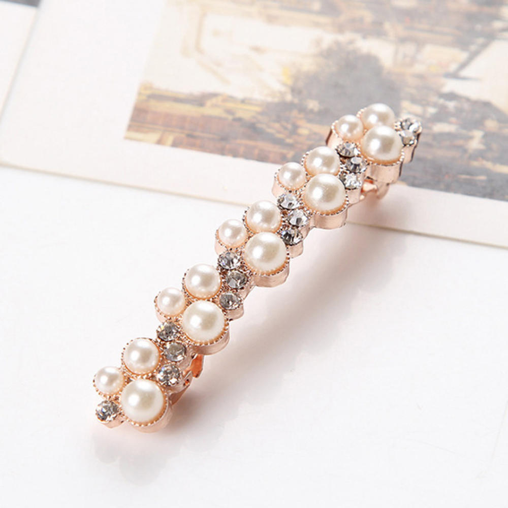 Hot Sale 5 Colors Korean Crystal Pearl Elegant Women Barrettes Hair Clip Hairpins Girls Hair Accessories Dropshipping