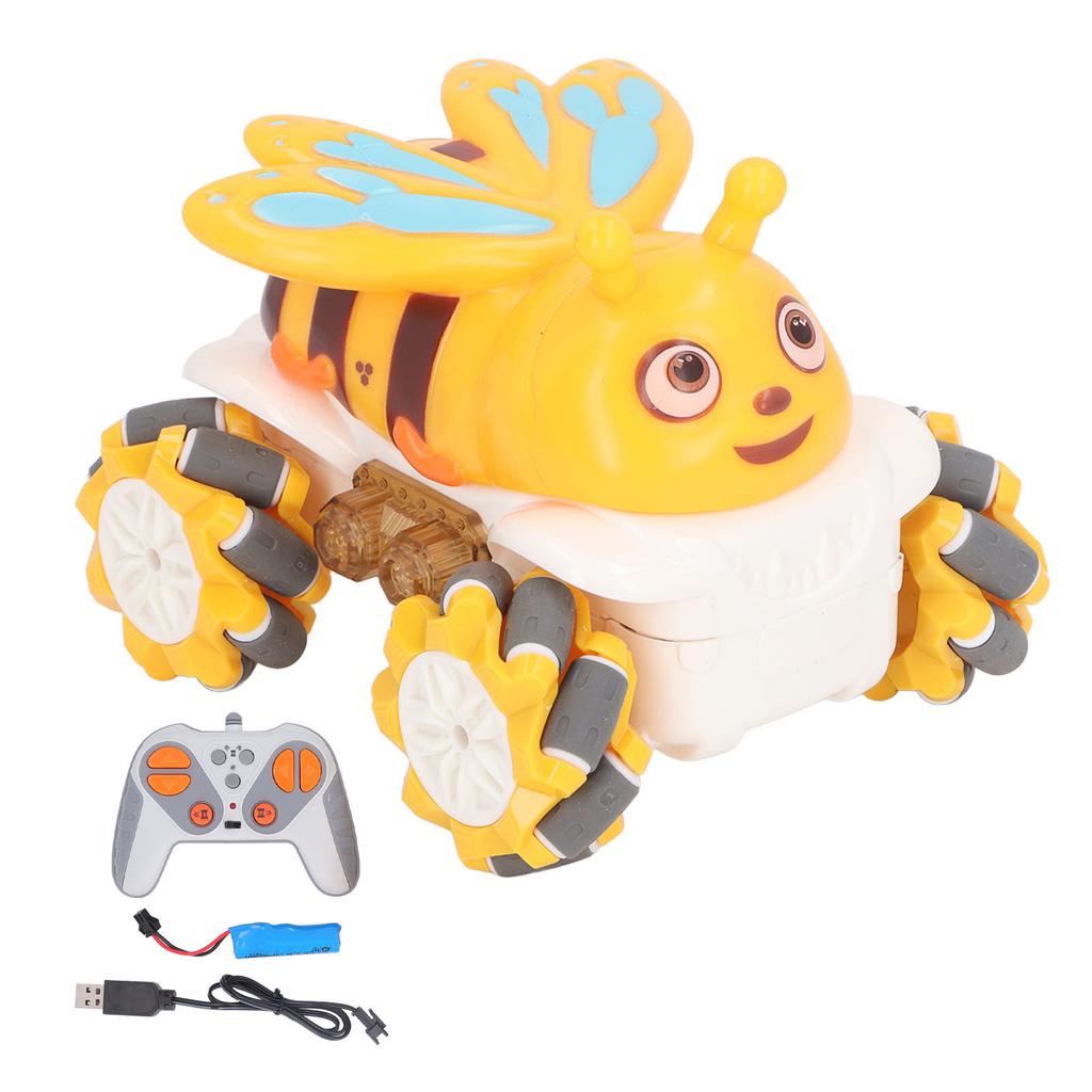 Remote Control Cartoon Car Rechargeable 9 Channels 360 Degree Rotation Light Effect RC Car Toy for